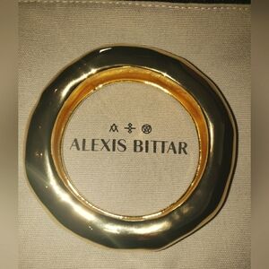 NWOT Alexis Bittar Gold Chunky Sculptural Large Bangle